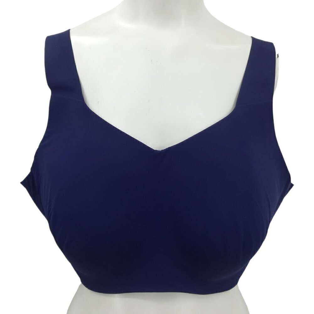 Knix Catalyst Blue Sports Bra Size 8+ Wireless Adjustable Straps Maximum Support